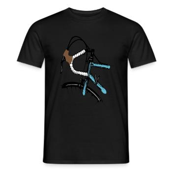 Road Bike Bike Retro Design - Men's T-Shirt - black - Front - AI Model Male 178 light (178cm)