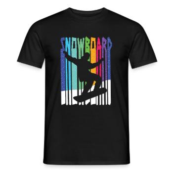 Snowboard Snowboarder - Männer T-Shirt - Schwarz - Vorne - AI Model Male 178 light (178cm)