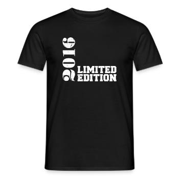 Édition limitée 2016, cadeau d’anniversaire 2016 - T-shirt homme - noir - Devant - AI Model Male 178 light (178cm)