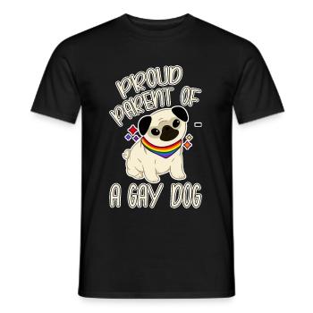Proud Parent Of A Gay Dog - Männer T-Shirt - Schwarz - Vorne - AI Model Male 178 light (178cm)