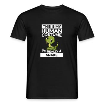 This Is My Human Costume I'm Really A Snake - Men's T-Shirt - black - Front - AI Model Male 178 light (178cm)
