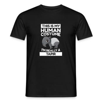 C’est mon costume humain Je suis vraiment un tapir - T-shirt homme - noir - Devant - AI Model Male 178 light (178cm)