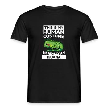 This Is My Human Costume I'm Really An Iguana - Men's T-Shirt - black - Front - AI Model Male 178 light (178cm)