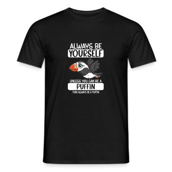Soyez toujours vous-même, sauf si vous pouvez être un macareux - T-shirt homme - noir - Devant - AI Model Male 178 light (178cm)