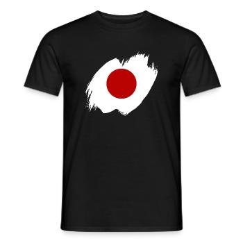 Japan Flagge Used Look Nihon Japanische Fahne - Männer T-Shirt - Schwarz - Vorne - AI Model Male 178 light (178cm)