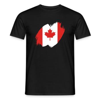 Drapeau du Canada Feuille d’érable Drapeau canadien Canada - T-shirt homme - noir - Devant - AI Model Male 178 light (178cm)