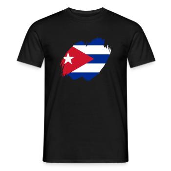 Cuba Flag Caribbean Holiday Cuba Travel Havana - Men's T-Shirt - black - Front - AI Model Male 178 light (178cm)