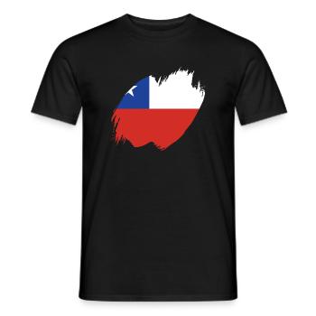 Chile Flag South America Chilean Flag Vintage - Men's T-Shirt - black - Front - AI Model Male 178 light (178cm)