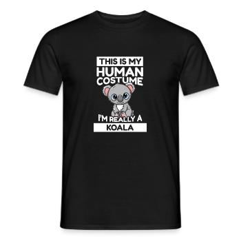 C’est mon costume humain, je suis vraiment un koala - T-shirt homme - noir - Devant - AI Model Male 178 light (178cm)