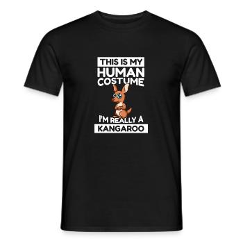 C’est mon costume humain, je suis vraiment un kangourou - T-shirt homme - noir - Devant - AI Model Male 178 light (178cm)
