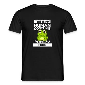 This Is My Human Costume I'm Really A Frog - Men's T-Shirt - black - Front - AI Model Male 178 light (178cm)