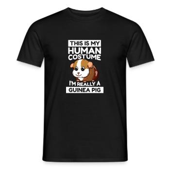 C’est mon costume humain Je suis vraiment un cochon d’Inde - T-shirt homme - noir - Devant - AI Model Male 178 light (178cm)