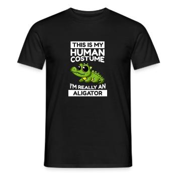 C’est mon costume humain, je suis vraiment un aligator - T-shirt homme - noir - Devant - AI Model Male 178 light (178cm)