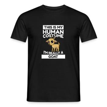 Ziege This Is My Human Costume I'm Really A Goat - Männer T-Shirt - Schwarz - Vorne - AI Model Male 178 light (178cm)