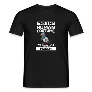 C’est mon costume humain Je suis vraiment un pigeon - T-shirt homme - noir - Devant - AI Model Male 178 light (178cm)