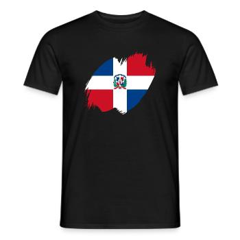 Dominican Republic Flag Dom Rep Flag Trip - Men's T-Shirt - black - Front - AI Model Male 178 light (178cm)