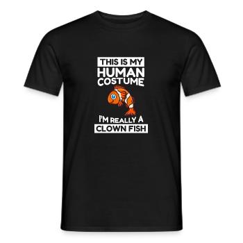 C’est mon costume humain Je suis vraiment un poisson clown - T-shirt homme - noir - Devant - AI Model Male 178 light (178cm)