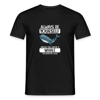 Soyez toujours vous-même à moins que vous ne puissiez être une baleine - T-shirt homme - noir - Devant - AI Model Male 178 light (178cm)