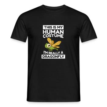 This Is My Human Costume I'm Really A Dragonfly - Men's T-Shirt - black - Front - AI Model Male 178 light (178cm)