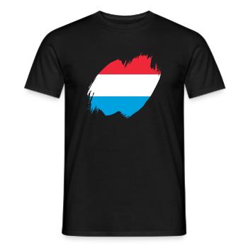 Drapeau luxembourgeois Drapeau luxembourgeois Accueil - T-shirt homme - noir - Devant - AI Model Male 178 light (178cm)