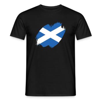 Scotland Flag Scottish Flag Alba GB UK - Men's T-Shirt - black - Front - AI Model Male 178 light (178cm)