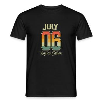 Vintage 16th Birthday July 2006 Sports Gift - Men's T-Shirt - black - Front - AI Model Male 178 light (178cm)