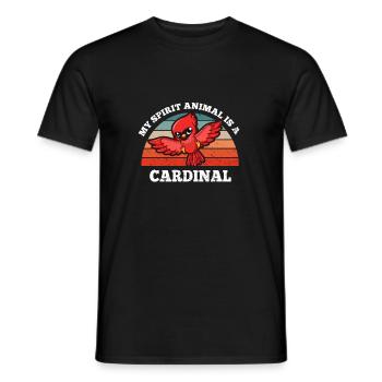 Ornithologie Oiseaux Mon Animal est un Cardinal - T-shirt homme - noir - Devant - AI Model Male 178 light (178cm)