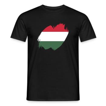 Hungary Flag Hungarian Flag Balaton Hungary - Men's T-Shirt - black - Front - AI Model Male 178 light (178cm)