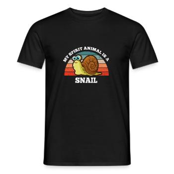 Escargots Mon Animal Est Un Escargot - T-shirt homme - noir - Devant - AI Model Male 178 light (178cm)