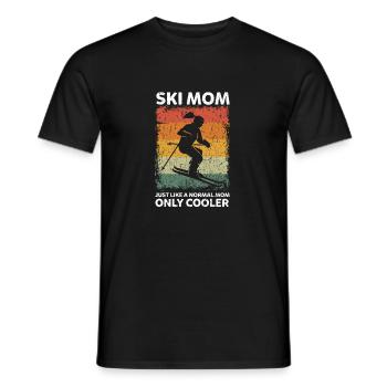 Winter Ski Mom Like A Normal Mom Only Cooler - Männer T-Shirt - Schwarz - Vorne - AI Model Male 178 light (178cm)
