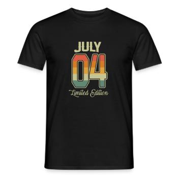 Vintage 18th Birthday July 2004 Sports Gift - Men's T-Shirt - black - Front - AI Model Male 178 light (178cm)
