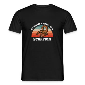 Araignées Scorpion Mon animal spirituel est un scorpion - T-shirt homme - noir - Devant - AI Model Male 178 light (178cm)