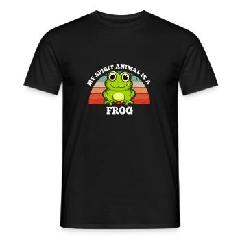 Grenouille Fan Crapauds Mon Animal Est Une Grenouille - T-shirt homme - noir - Devant - AI Model Male 178 light (178cm)