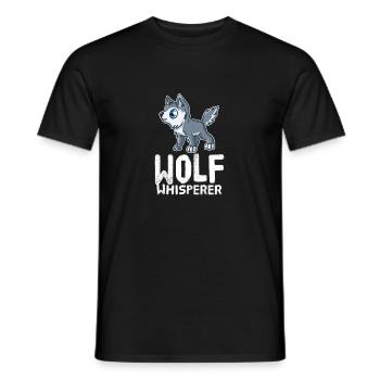 Wolf Wölfe Lustiger Sprüche Vollmond Wolfliebhaber - Männer T-Shirt - Schwarz - Vorne - AI Model Male 178 light (178cm)