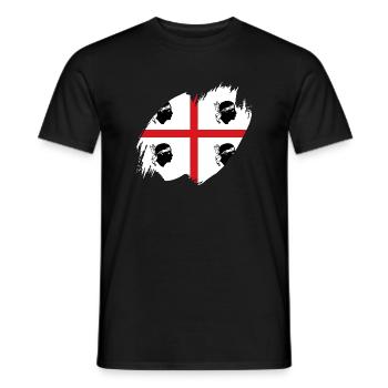 Sardinien Flagge Sardische Fahne Sardegna Fahne - Männer T-Shirt - Schwarz - Vorne - AI Model Male 178 light (178cm)