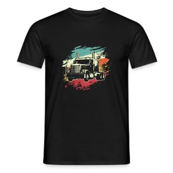 Trucker LKW Fahrer Brummiefahrer Lastwagen - Männer T-Shirt - Schwarz - Vorne - AI Model Male 178 light (178cm)