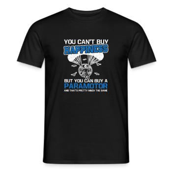 Gleitschirmflieger Paragliding Motorsegler Pilot - Männer T-Shirt - Schwarz - Vorne - AI Model Male 178 light (178cm)