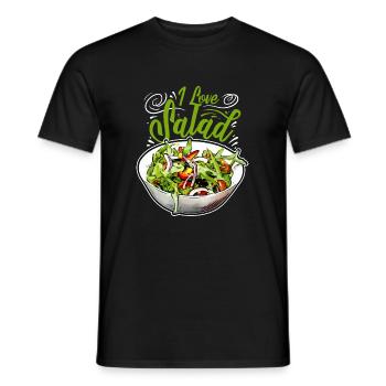 J’adore la salade végétarienne Dictons végétaliens - T-shirt homme - noir - Devant - AI Model Male 178 light (178cm)