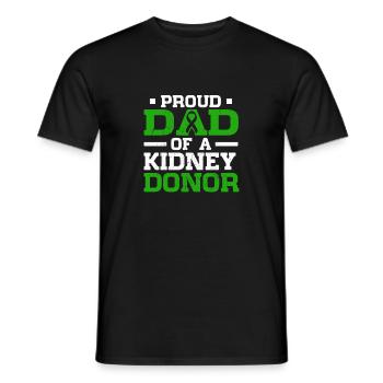 Proud Dad Of A Kidney Donor Kidney Awareness - Men's T-Shirt - black - Front - AI Model Male 178 light (178cm)