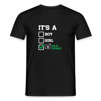 New Kidney Organ Surgery Transplant Recipient - Men's T-Shirt - black - Front - AI Model Male 178 light (178cm)