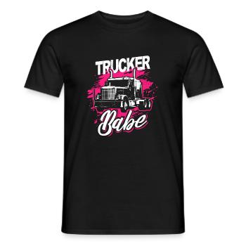 Trucker Babe Female Truck Driver Woman Trucker - Men's T-Shirt - black - Front - AI Model Male 178 light (178cm)