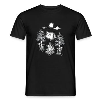 Amateurs de camping en plein air Treehouse Forest Camping - T-shirt homme - noir - Devant - AI Model Male 178 light (178cm)