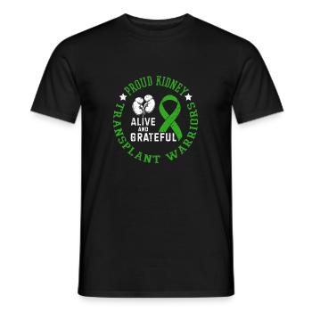 Don de rein Transplantation d’organes De rein Rein - T-shirt homme - noir - Devant - AI Model Male 178 light (178cm)