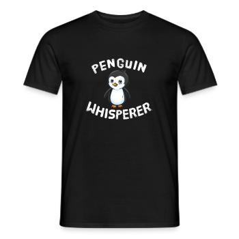 Pingouin Whisperer Penguin Bird Pôle Nord Arctique - T-shirt homme - noir - Devant - AI Model Male 178 light (178cm)