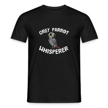 Grey Parrot Whisperer Grauer Papagei Vogel Nerd - Männer T-Shirt - Schwarz - Vorne - AI Model Male 178 light (178cm)