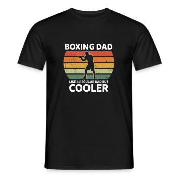 Boxe papa comme un papa ordinaire mais des boîtes plus froides - T-shirt homme - noir - Devant - AI Model Male 178 light (178cm)