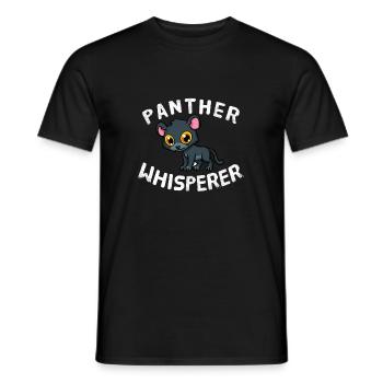 Panther Whisperer Tiere Tierliebhaber Panther - Männer T-Shirt - Schwarz - Vorne - AI Model Male 178 light (178cm)