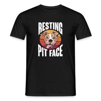 Pitbull Propriétaire de chien Propriétaire de chien Pit Bulldog - T-shirt homme - noir - Devant - AI Model Male 178 light (178cm)