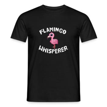 Funny Flamingo Lover Flamingo Whisperer - Men's T-Shirt - black - Front - AI Model Male 178 light (178cm)