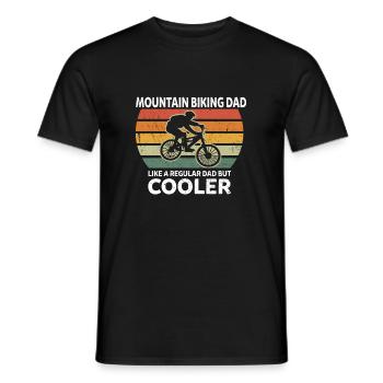 Mountain Biking Dad Like A Regular Dad But Cooler - Men's T-Shirt - black - Front - AI Model Male 178 light (178cm)